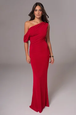 Berry/Red Classic Elegance Reversible Maxi Dress*JLUXLABEL New