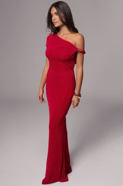 Berry/Red Classic Elegance Reversible Maxi Dress*JLUXLABEL New