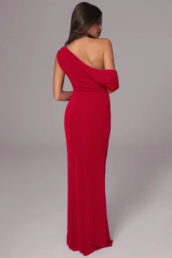 Berry/Red Classic Elegance Reversible Maxi Dress*JLUXLABEL New