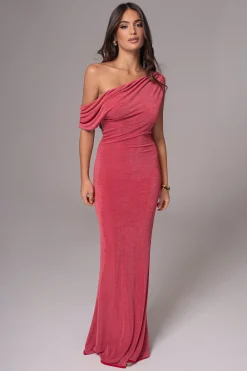 Berry/Red Classic Elegance Reversible Maxi Dress*JLUXLABEL New