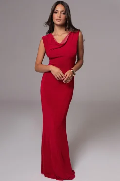 Berry/Red Classic Elegance Reversible Maxi Dress*JLUXLABEL New