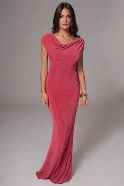 Berry/Red Classic Elegance Reversible Maxi Dress*JLUXLABEL New