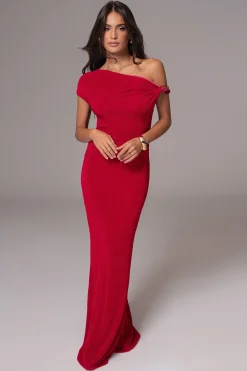 Berry/Red Classic Elegance Reversible Maxi Dress*JLUXLABEL New