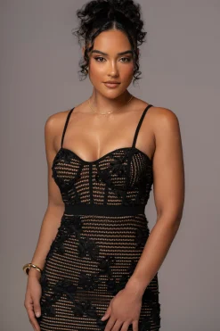 Black Angelic Lace Midi Dress*JLUXLABEL Clearance