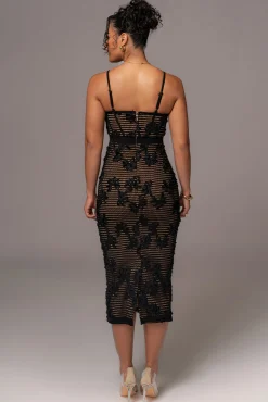 Black Angelic Lace Midi Dress*JLUXLABEL Clearance