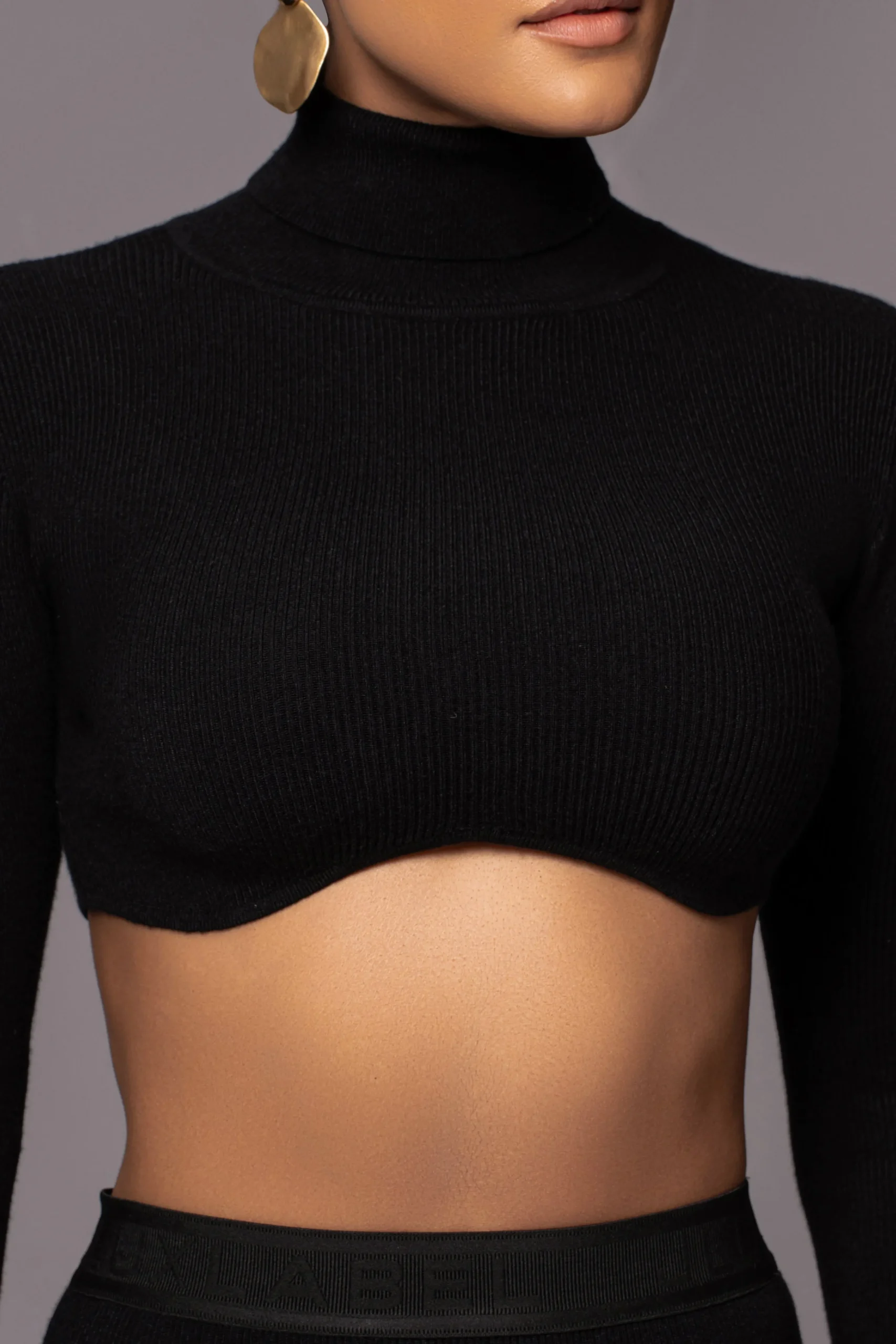 Black Anise Ribbed Skirt Set*JLUXLABEL Clearance