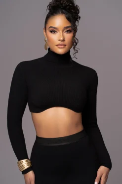 Black Anise Ribbed Skirt Set*JLUXLABEL Clearance