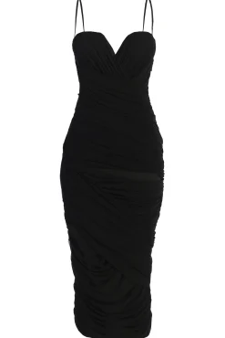 Black Arcadia Mesh Midi Dress*JLUXLABEL New