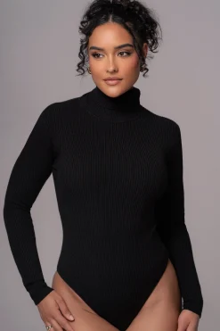 Black Arlett Turtleneck Bodysuit*JLUXLABEL Online