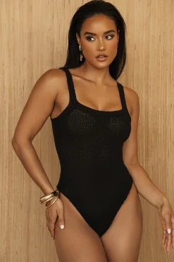 Black At Ease Tank Bodysuit*JLUXLABEL Hot