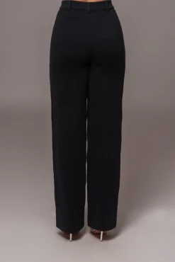 Black Back In Business Knit Trousers*JLUXLABEL Clearance