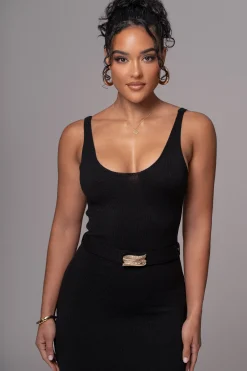 Black Belted Envy Midi Dress*JLUXLABEL Sale