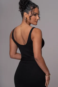 Black Belted Envy Midi Dress*JLUXLABEL Sale