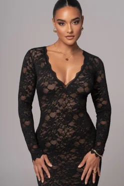 Black Canada Lace Maxi Dress*JLUXLABEL Fashion