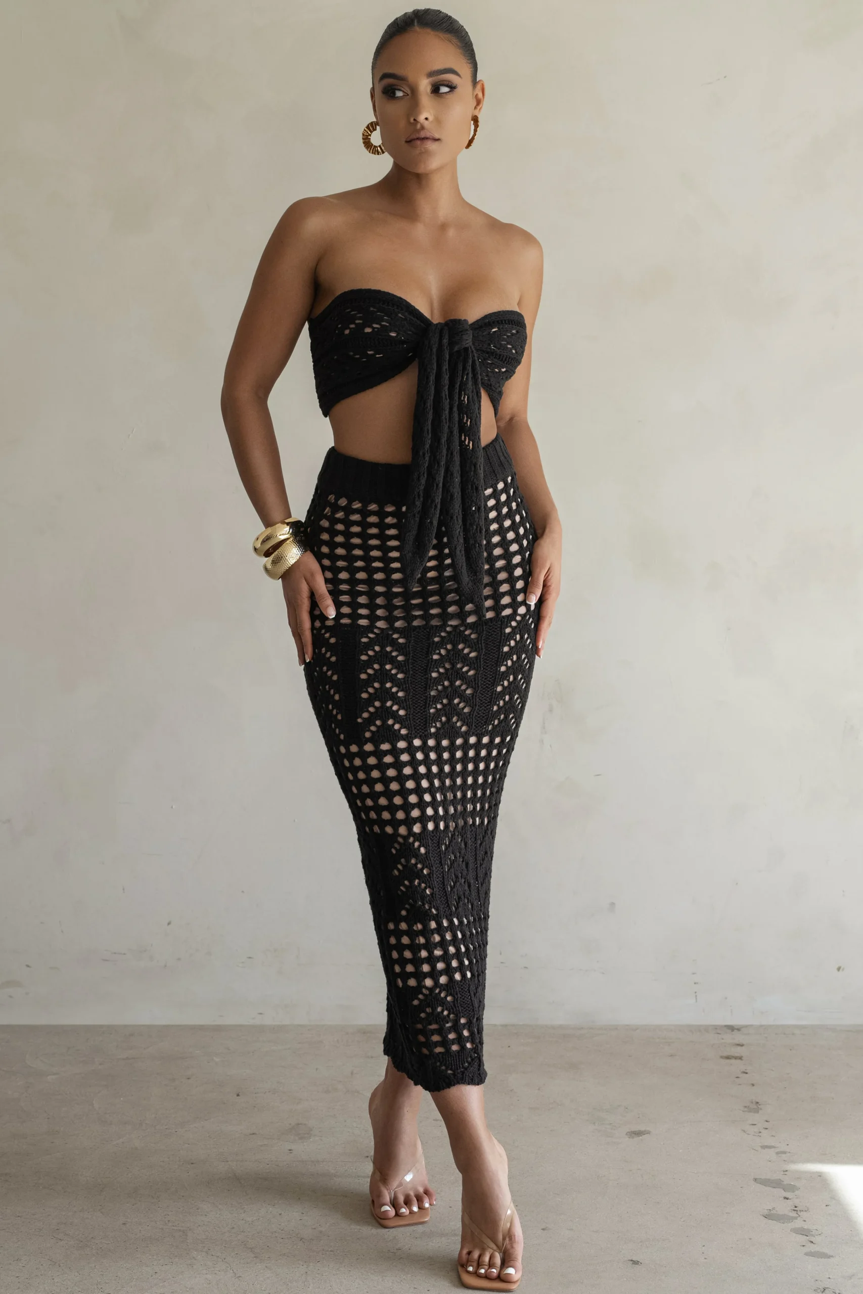 Black Caribbean Skies Skirt Set*JLUXLABEL Clearance