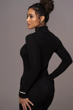 Black Carli Turtle Neck Top*JLUXLABEL Discount