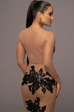 Black Charmed Embroidered Mesh Bodysuit*JLUXLABEL Fashion