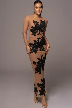 Black Charmed Embroidered Mesh Bodysuit*JLUXLABEL Fashion