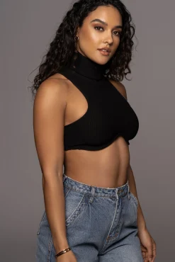 Black Cher Ribbed Top*JLUXLABEL Discount
