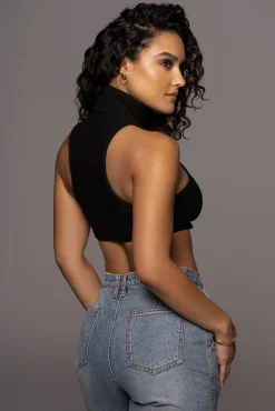 Black Cher Ribbed Top*JLUXLABEL Discount