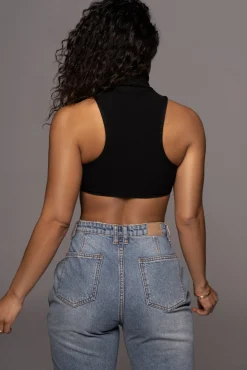 Black Cher Ribbed Top*JLUXLABEL Discount
