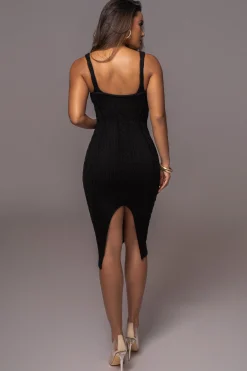 Black Daria Sweater Knit Dress*JLUXLABEL Fashion