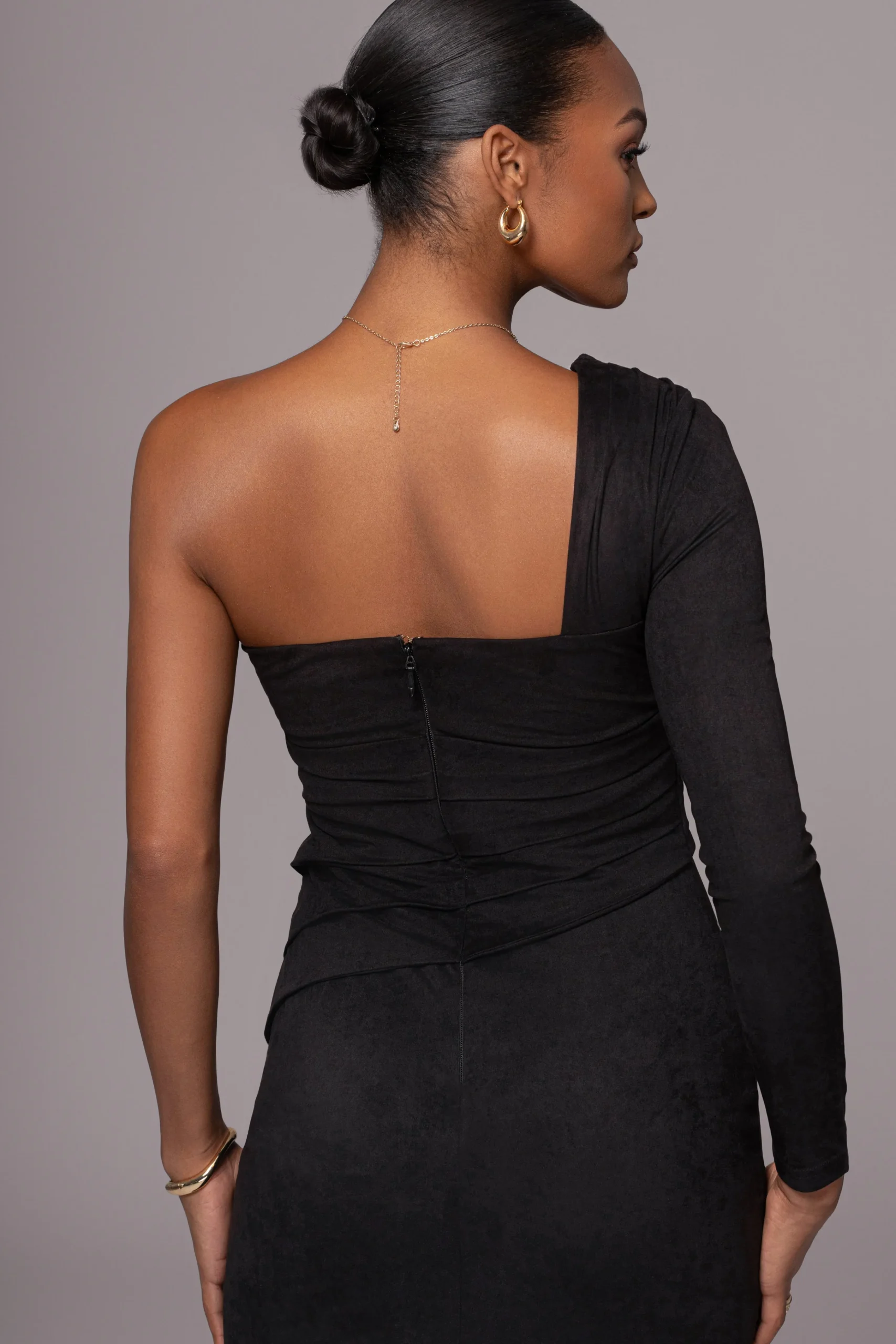 Black Dayanna Suede Midi Dress*JLUXLABEL Discount