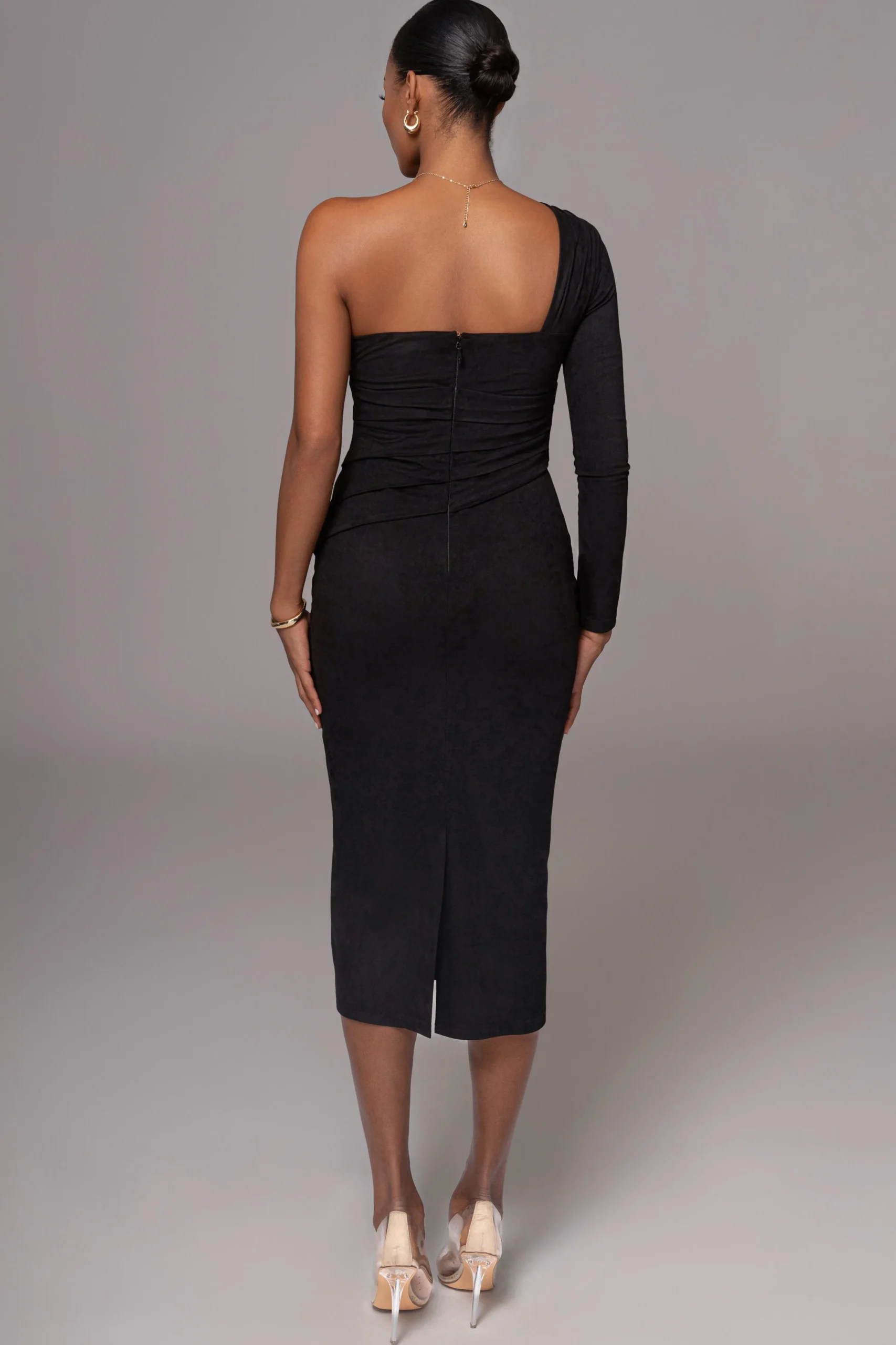 Black Dayanna Suede Midi Dress*JLUXLABEL Discount