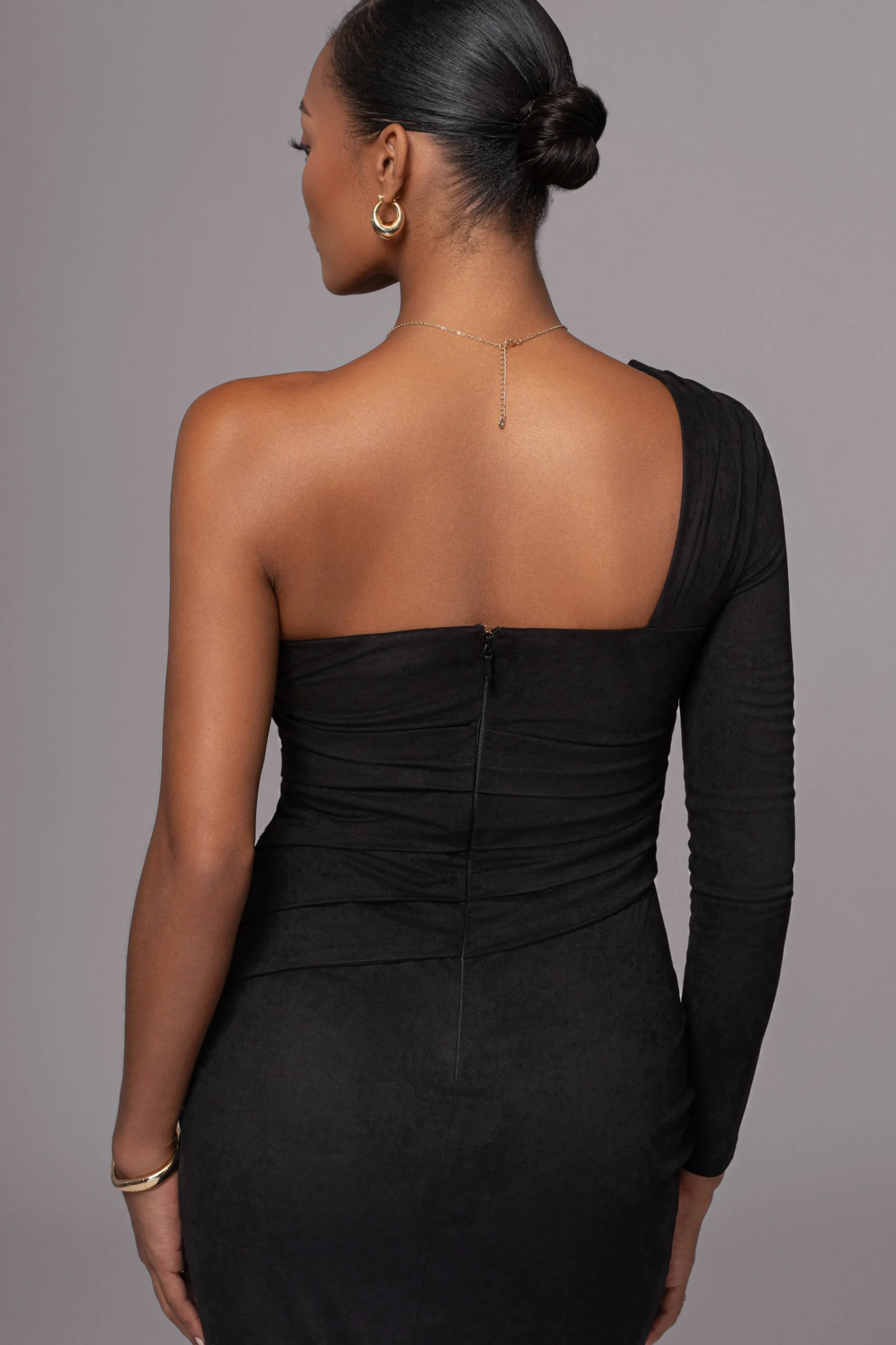 Black Dayanna Suede Midi Dress*JLUXLABEL Discount