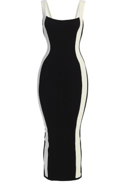 Black Donna Knit Midi Dress*JLUXLABEL Hot