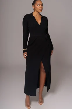 Black Emma Knit Maxi Dress*JLUXLABEL Discount