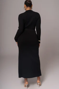 Black Emma Knit Maxi Dress*JLUXLABEL Discount