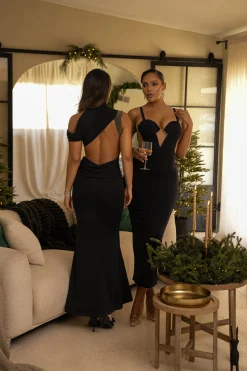 Black Enchantment Bustier Maxi Dress*JLUXLABEL New