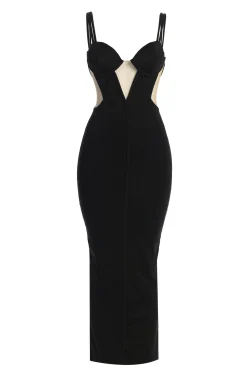 Black Enchantment Bustier Maxi Dress*JLUXLABEL New