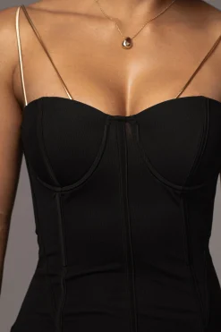 Black Escape Mesh Midi Dress*JLUXLABEL Discount