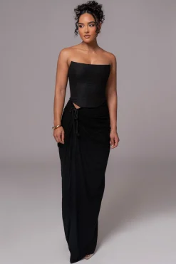 Black Fenix Reversible Linen Corset*JLUXLABEL Hot