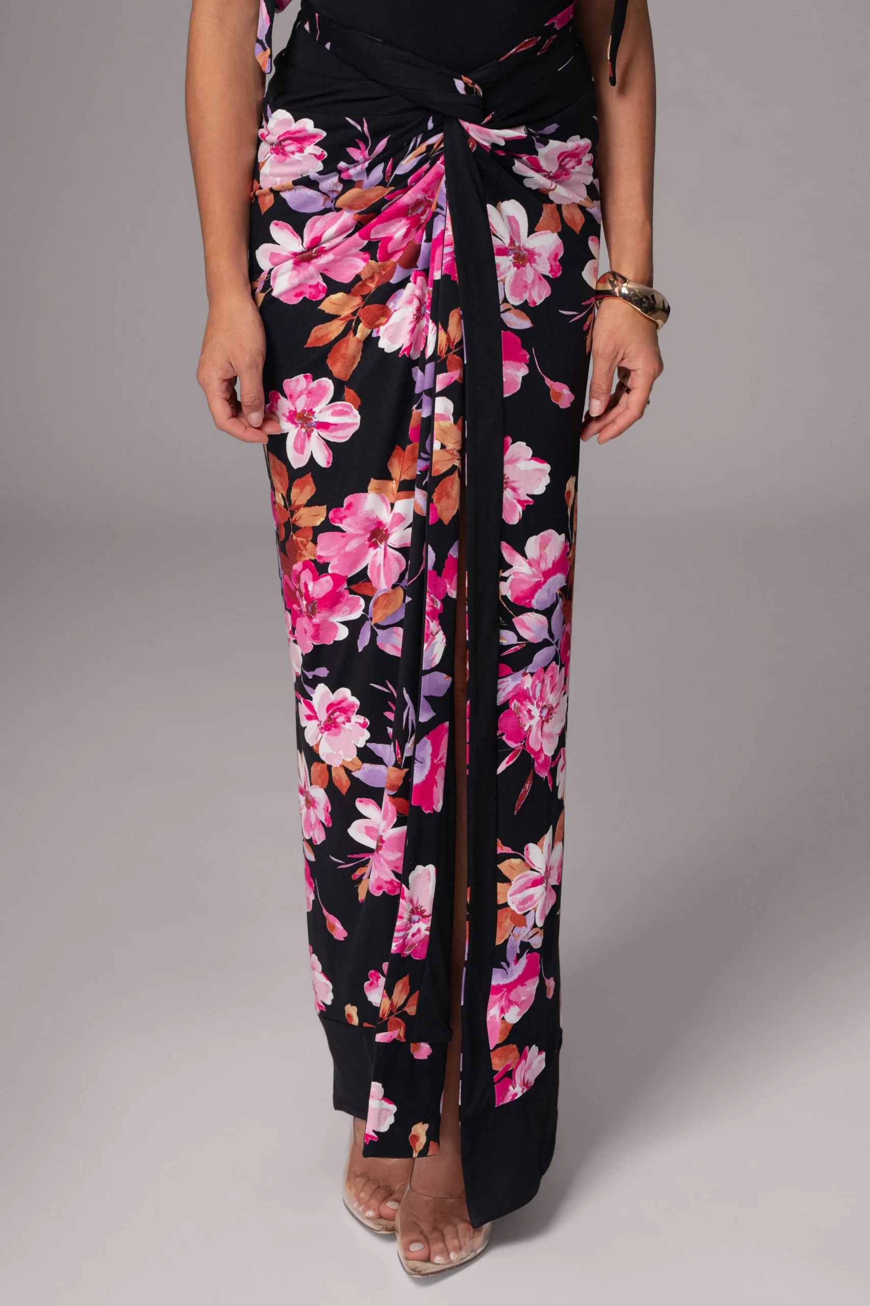 Black Floral Kamie Reversible Skirt Set*JLUXLABEL Online