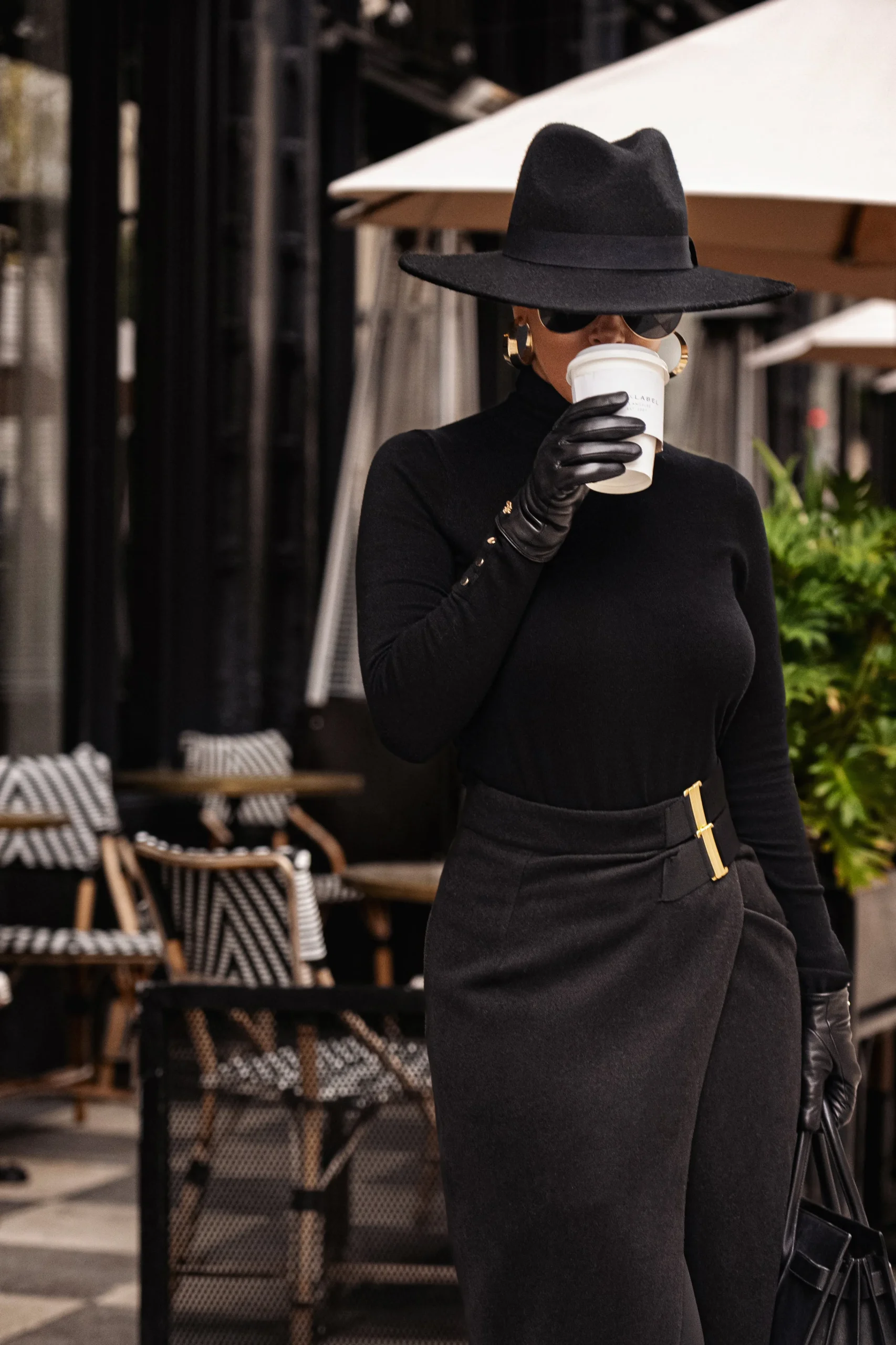 Black Gisele Slit Skirt*JLUXLABEL Fashion