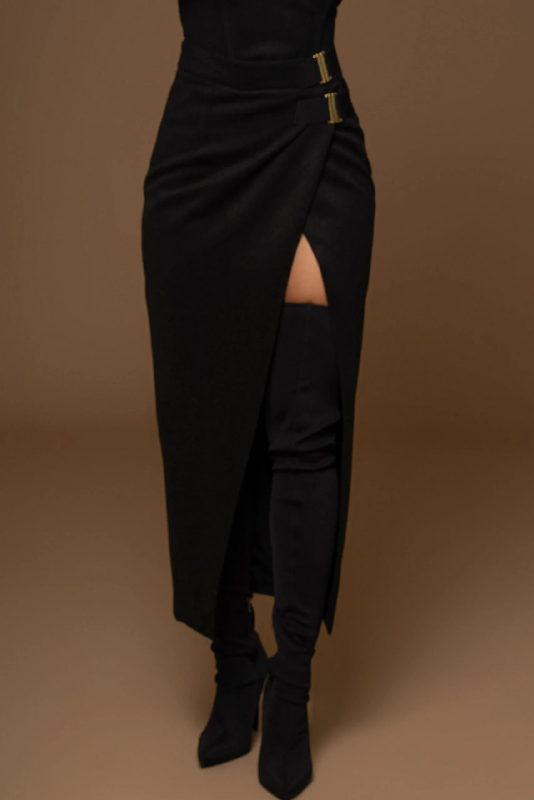 Black Gisele Slit Skirt*JLUXLABEL Fashion