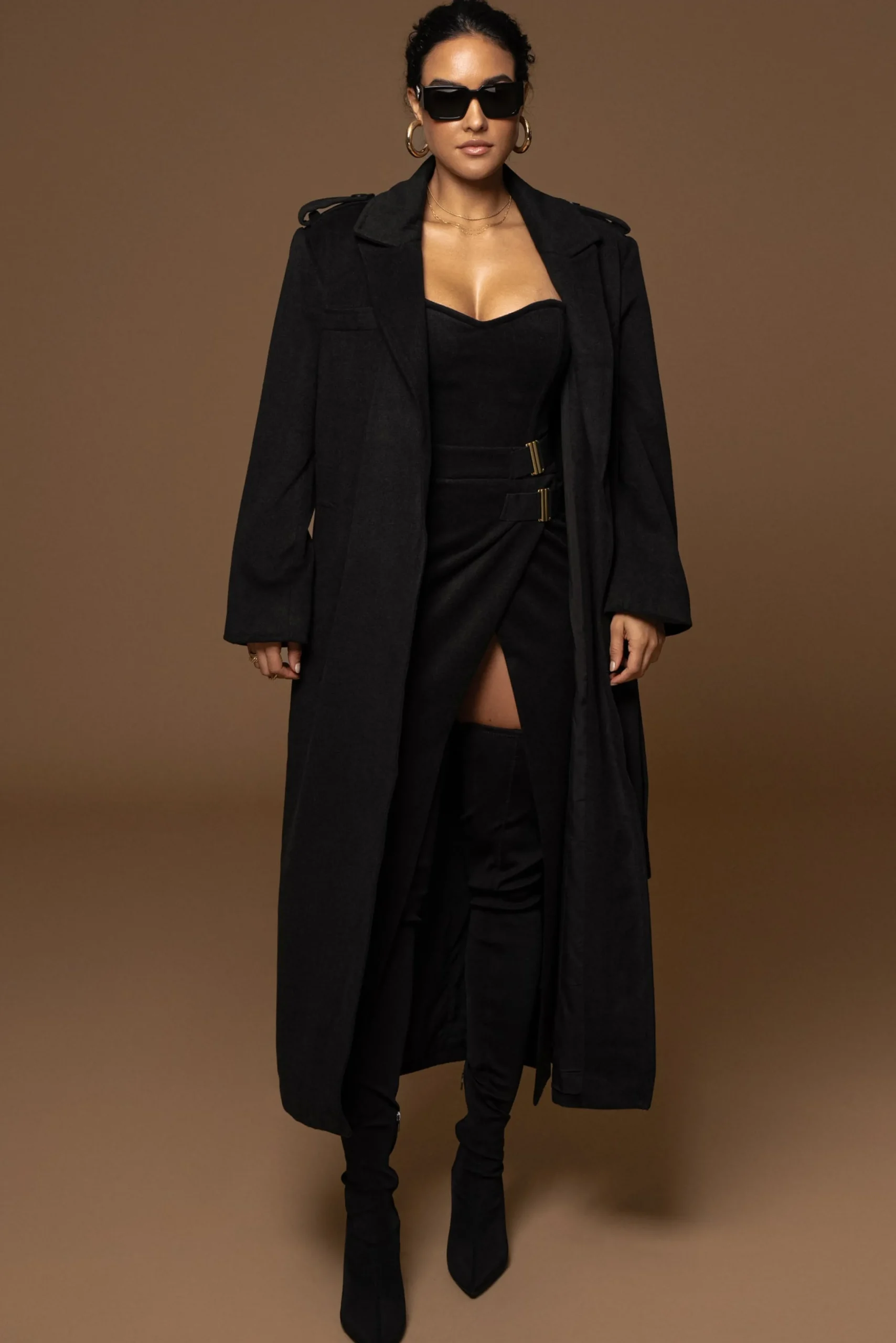 Black Gisele Slit Skirt*JLUXLABEL Fashion