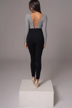 Black Golden Buckled Pants*JLUXLABEL Hot