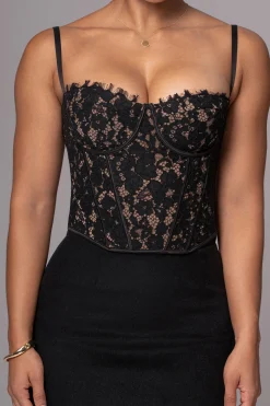 Black Grecia Lace Bustier Top*JLUXLABEL Best