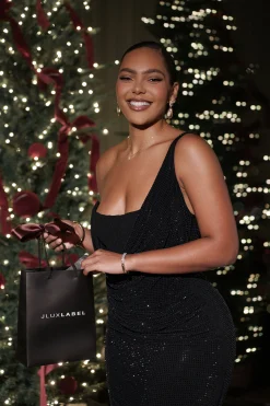 Black Hot Fix Krishna Maxi Dress*JLUXLABEL Fashion