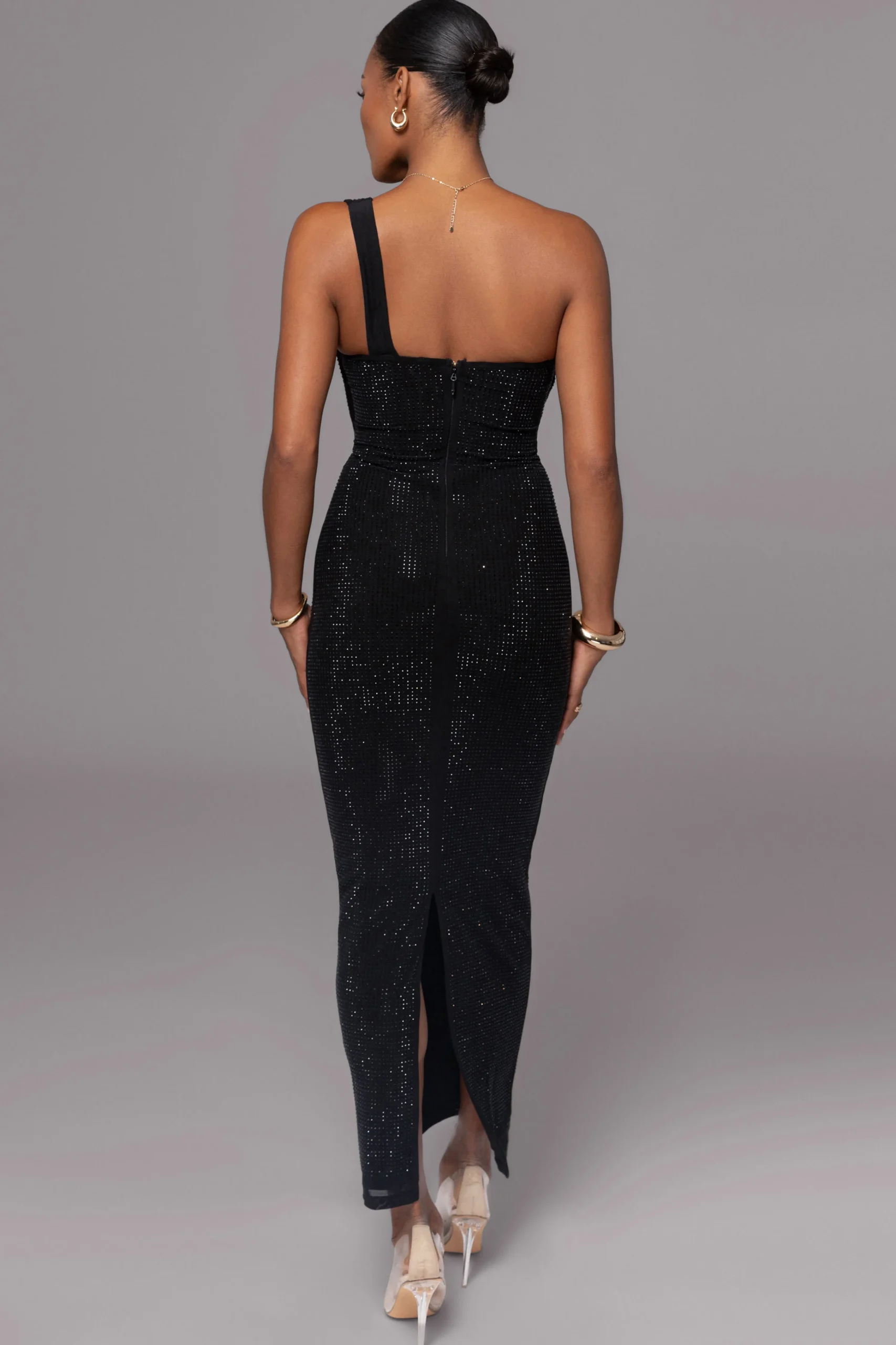 Black Hot Fix Krishna Maxi Dress*JLUXLABEL Fashion