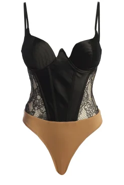 Black Incomparable Lace Bodysuit*JLUXLABEL Discount