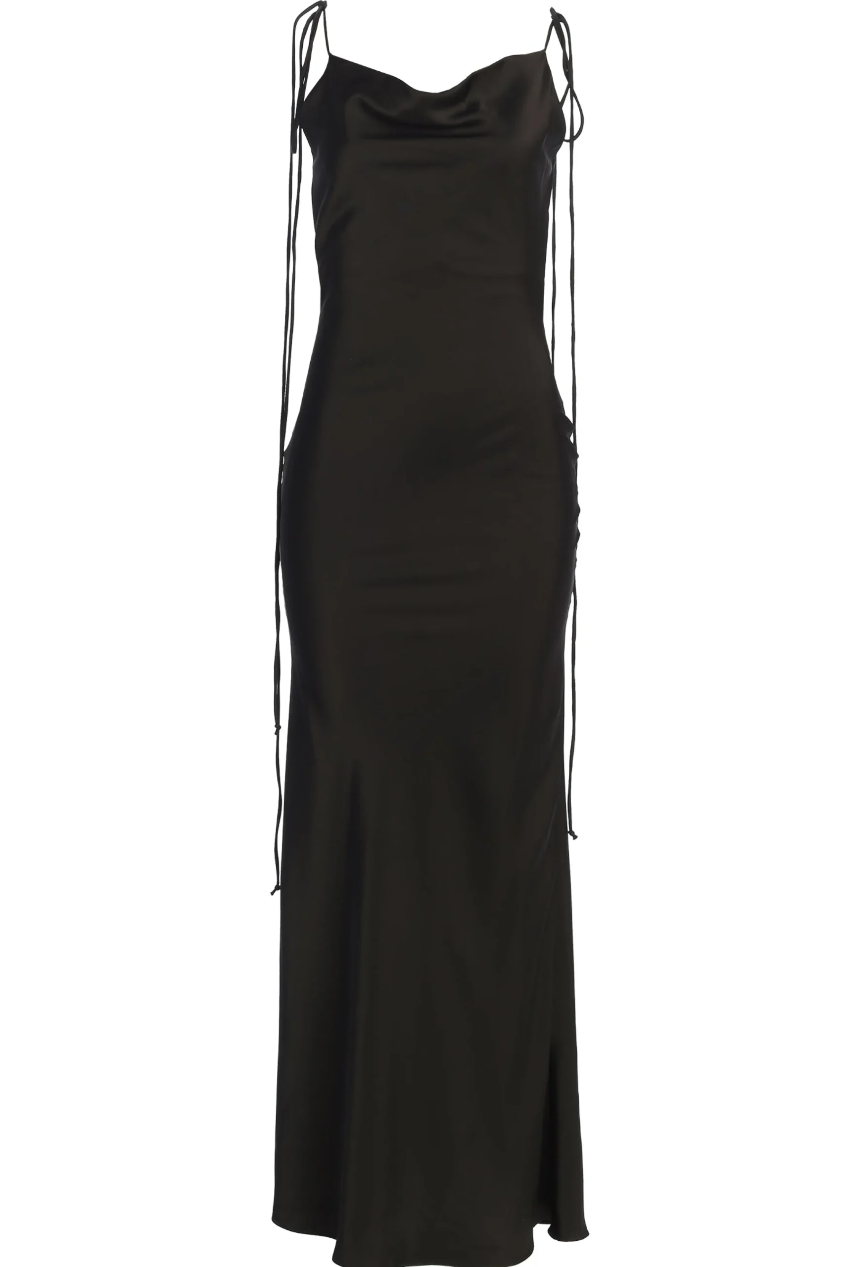 Black Irresistible Satin Maxi Dress*JLUXLABEL Discount