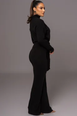 Black Ivy Sweater Knit Pant Set*JLUXLABEL New