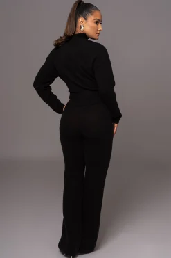Black Ivy Sweater Knit Pant Set*JLUXLABEL New