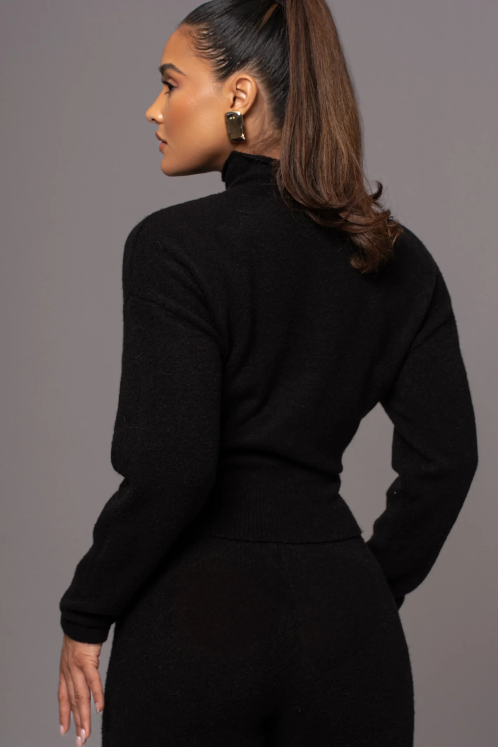 Black Ivy Sweater Knit Pant Set*JLUXLABEL New