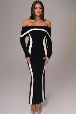 Black Janet Off Shoulder Maxi Dress*JLUXLABEL Hot